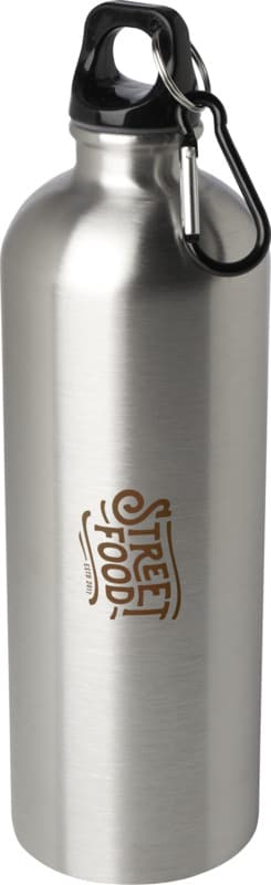 Oregon 750 ml RCS certified single wall stainless steel water bottle with carabiner 55