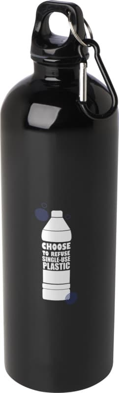 Oregon 750 ml RCS certified single wall stainless steel water bottle with carabiner 60