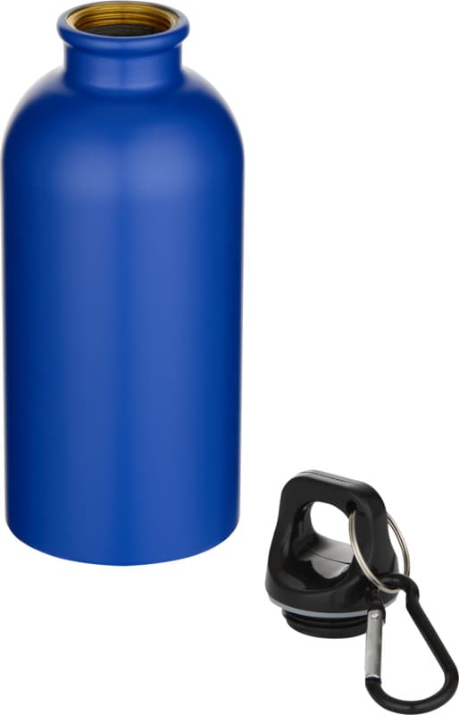 Oregon 400 ml matte RCS recycled single wall stainless steel water bottle with carabiner 7