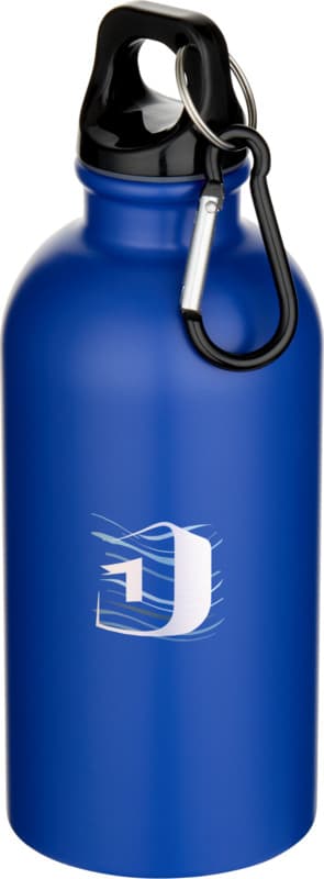 Oregon 400 ml matte RCS recycled single wall stainless steel water bottle with carabiner 8