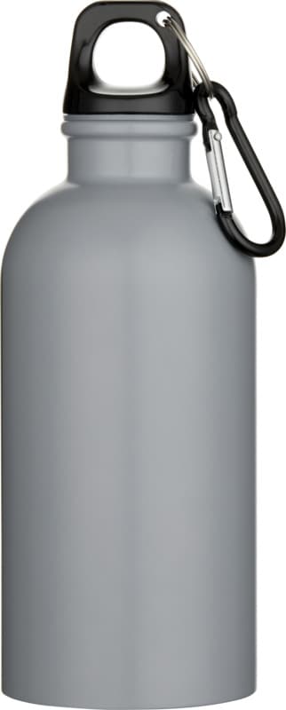 Oregon 400 ml matte RCS recycled single wall stainless steel water bottle with carabiner 10