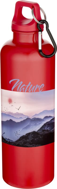 Oregon 750 ml solid colour RCS recycled plastic water bottle with carabiner   8