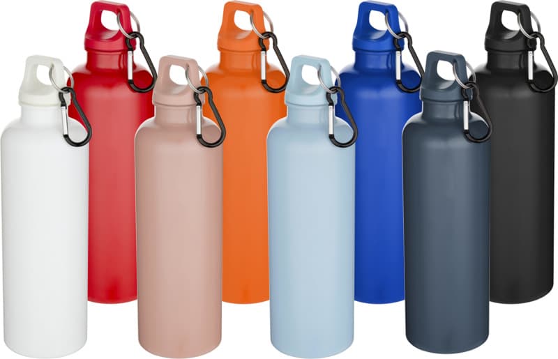 Oregon 750 ml solid colour RCS recycled plastic water bottle with carabiner   11