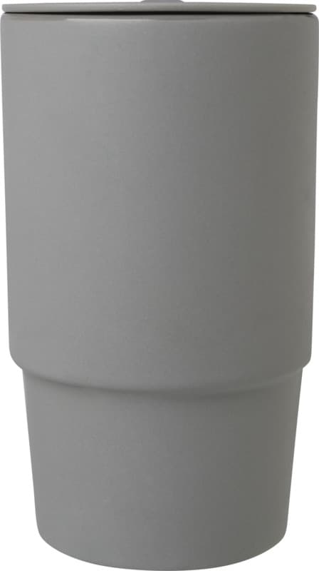 Carter 450 ml ceramic mug with plastic lid 8