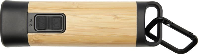 Kuma bamboo/RCS recycled plastic torch with carabiner 2