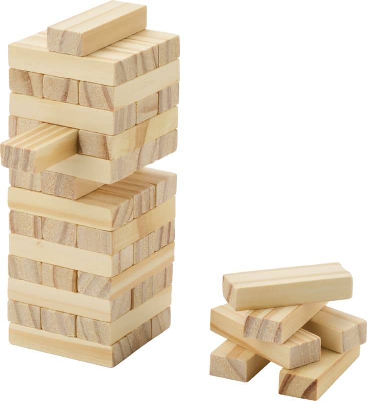 Jumble wooden toppling tower game 4