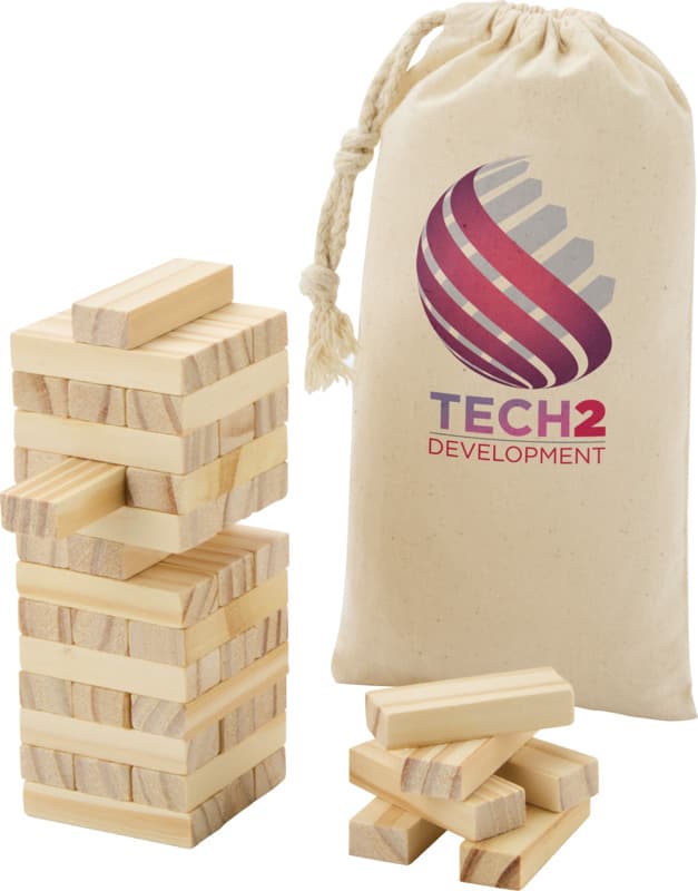 Jumble wooden toppling tower game 6