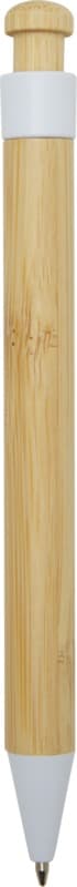 Rattan bamboo and recycled plastic ballpoint pen (black ink) 3