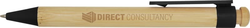 Rattan bamboo and recycled plastic ballpoint pen (black ink) 24