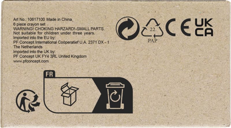 Ayo 6-piece coloured crayon set 3