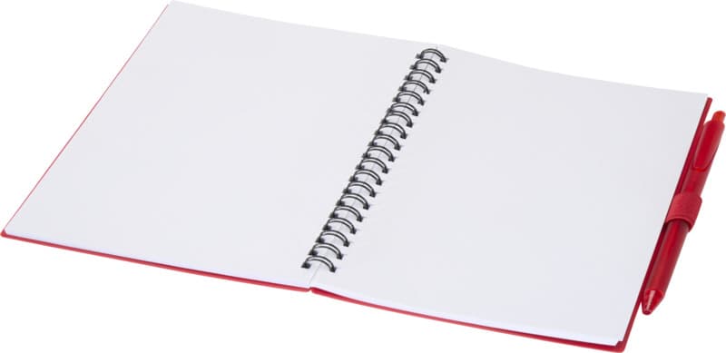 Niove recycled plastic soft cover notebook and ballpoint pen set (blue ink) 10