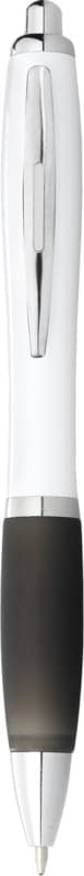 Nash ballpoint pen with white barrel and coloured grip (black ink) 16
