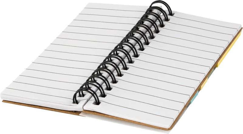 Spinner spiral notebook with coloured sticky notes 6