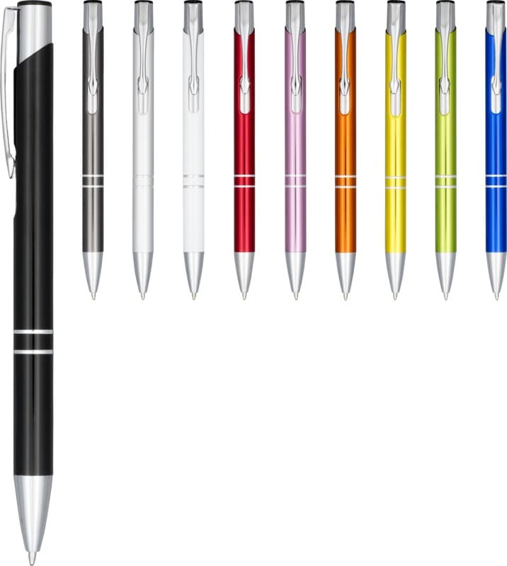 Moneta anodized aluminium click ballpoint pen (blue ink) 7