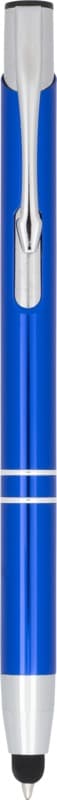 Moneta anodized aluminium click stylus ballpoint pen (blue ink) 5