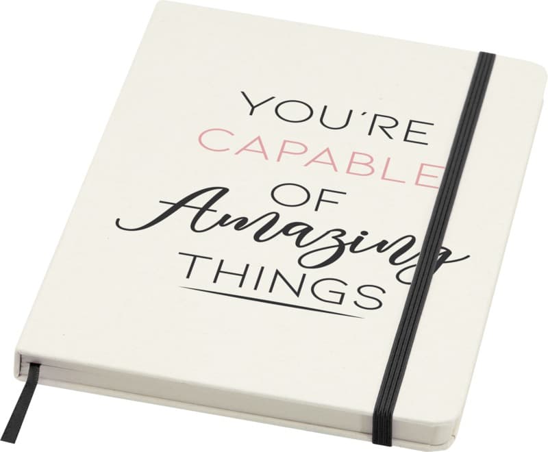 Bass A5 recycled hard cover notebook with lined pages 24