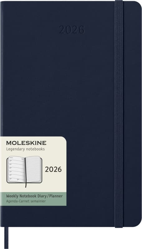 Moleskine hard cover 12 month weekly L planner 7