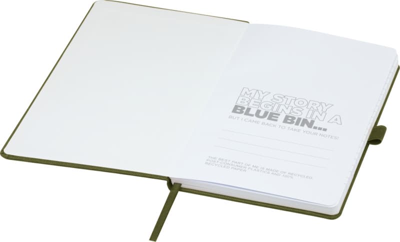 Honua A5 recycled paper notebook with recycled PET cover 55