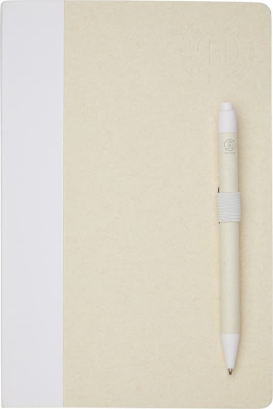 Dairy Dream A5 size reference recycled milk cartons notebook and ballpoint pen set 2