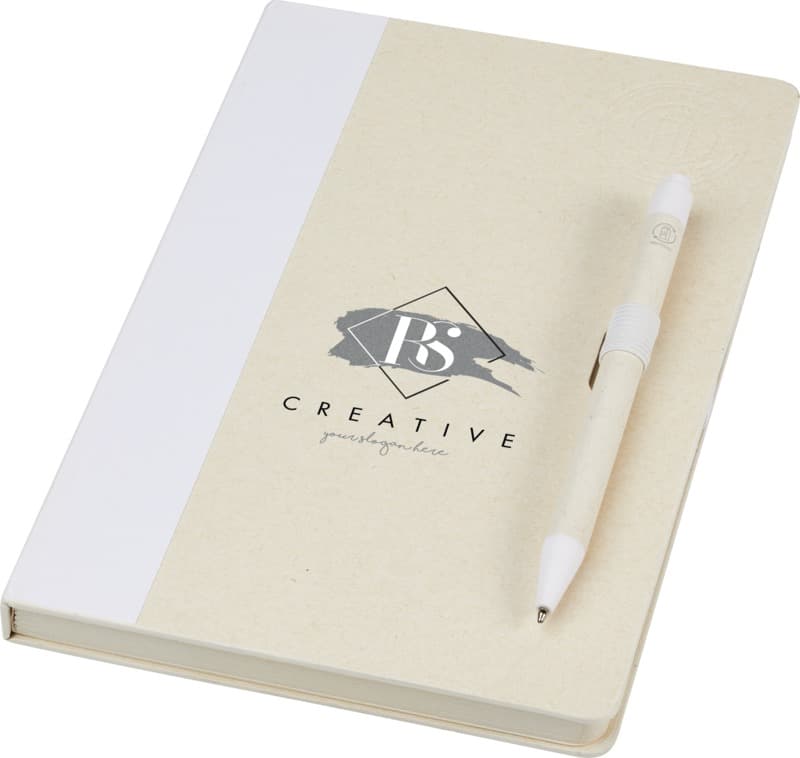 Dairy Dream A5 size reference recycled milk cartons notebook and ballpoint pen set 7