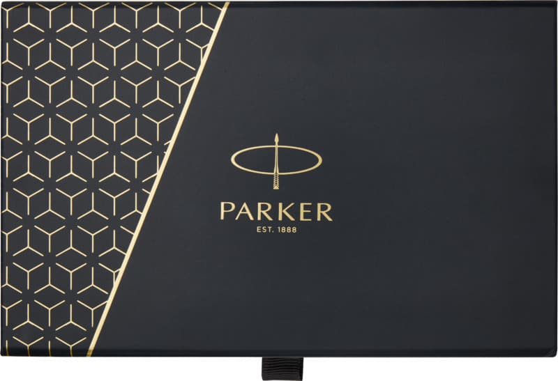 Parker IM achromatic ballpoint and rollerball pen set with gift box (black/blue ink) 6