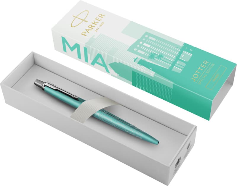 Parker Jotter SE Global Icons colour trim ballpoint pen (blue ink) 10