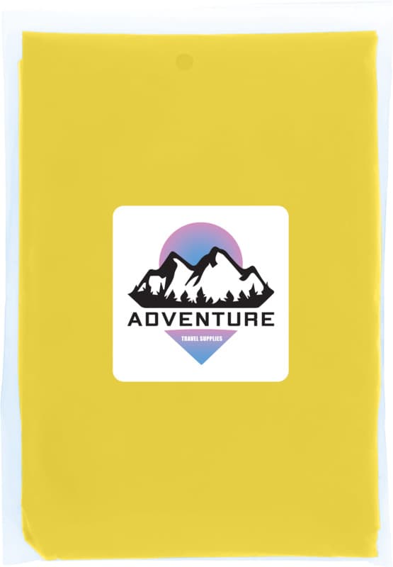 Mayan recycled plastic disposable rain poncho with storage pouch 10