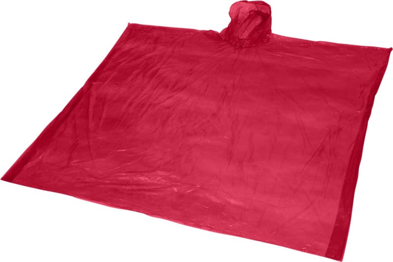 Mayan recycled plastic disposable rain poncho with storage pouch 11