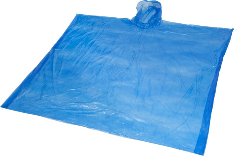 Mayan recycled plastic disposable rain poncho with storage pouch 16