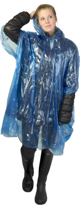 Mayan recycled plastic disposable rain poncho with storage pouch 18