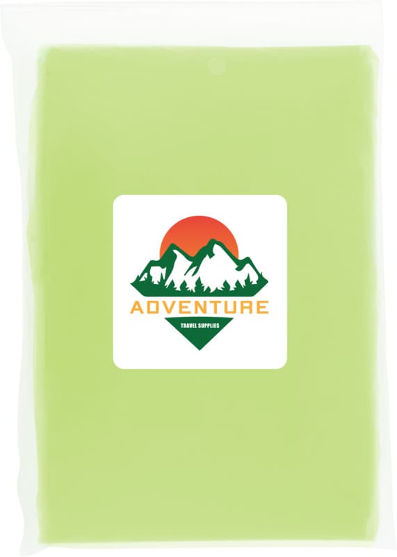 Mayan recycled plastic disposable rain poncho with storage pouch 25