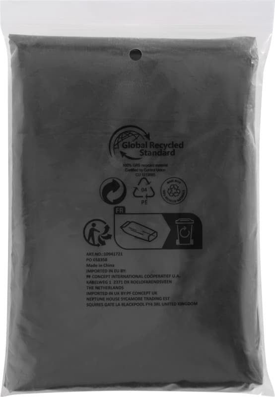 Mayan recycled plastic disposable rain poncho with storage pouch 29