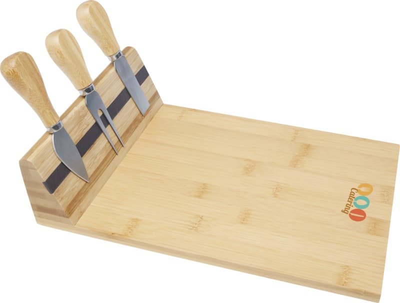 Mancheg bamboo magnetic cheese board and tools 6