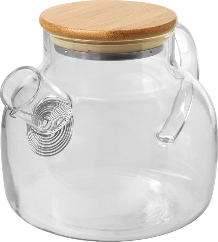 Zen tea pot with strainer and bamboo lid 1