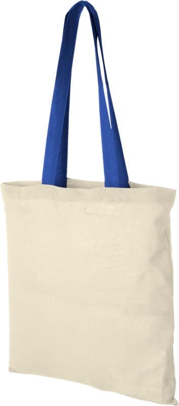 Nevada 100 g/m² cotton tote bag coloured handles 7L 11