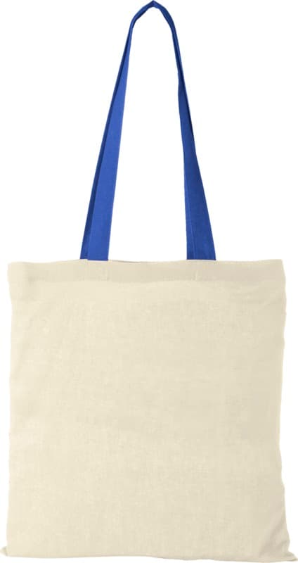 Nevada 100 g/m² cotton tote bag coloured handles 7L 12
