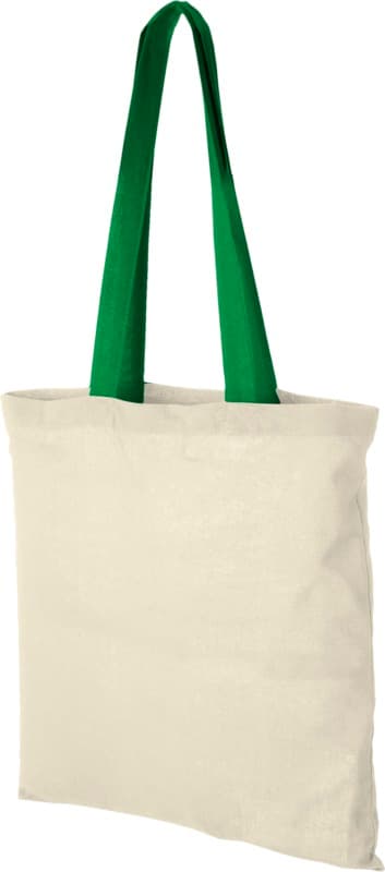 Nevada 100 g/m² cotton tote bag coloured handles 7L 37