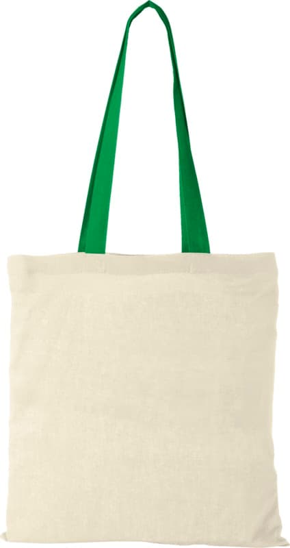 Nevada 100 g/m² cotton tote bag coloured handles 7L 38