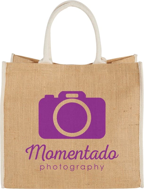 Harry coloured edge jute tote bag 25L 7