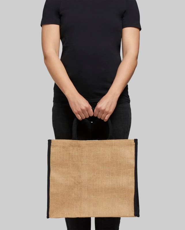 Harry coloured edge jute tote bag 25L 30