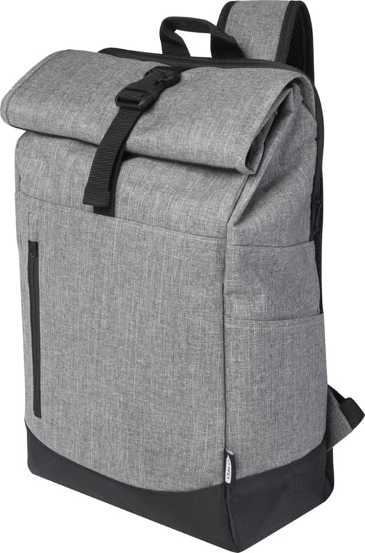 Libra 15.6" GRS recycled roll-up laptop backpack 12L 6