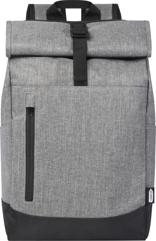 Libra 15.6" GRS recycled roll-up laptop backpack 12L 7