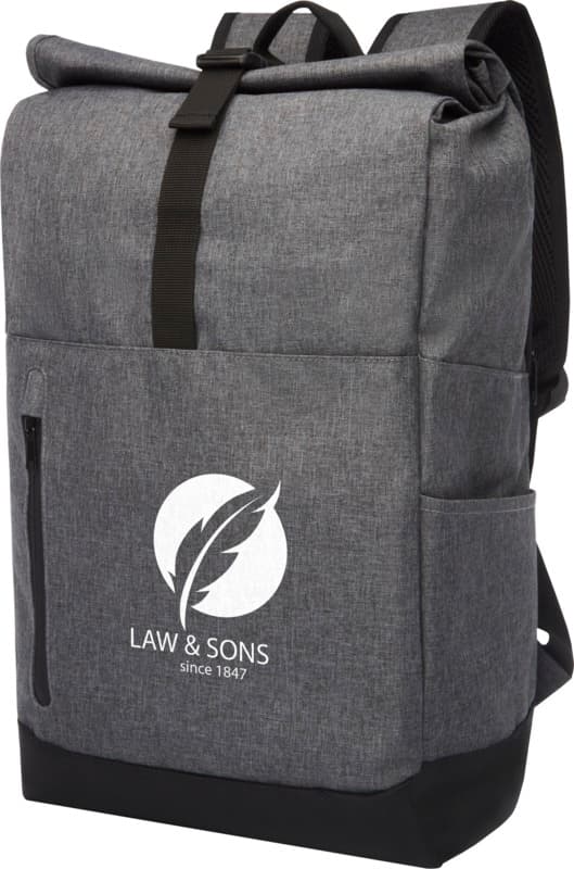 Libra 15.6" GRS recycled roll-up laptop backpack 12L 10