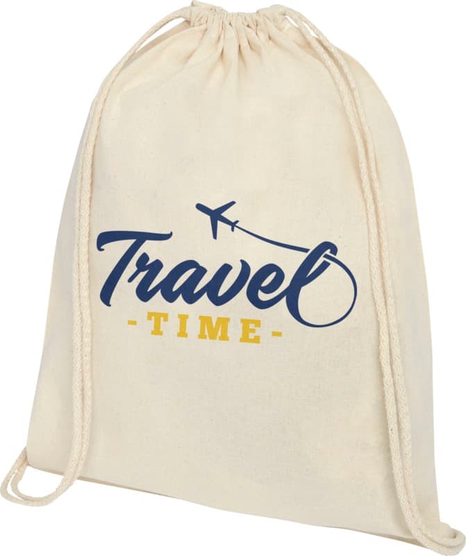Oregon 140 g/m² cotton drawstring bag 5L 8