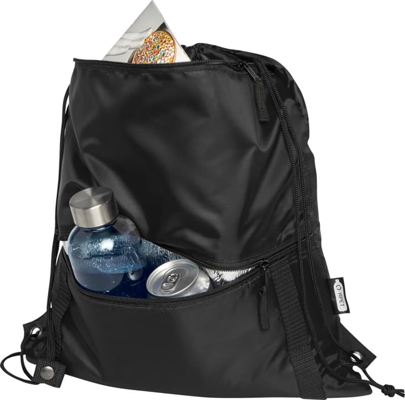 Adventure recycled insulated drawstring bag 9L 12