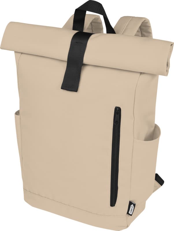 Byron 15.6" GRS RPET roll-top backpack 18L 1