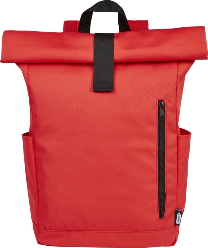 Byron 15.6" GRS RPET roll-top backpack 18L 10