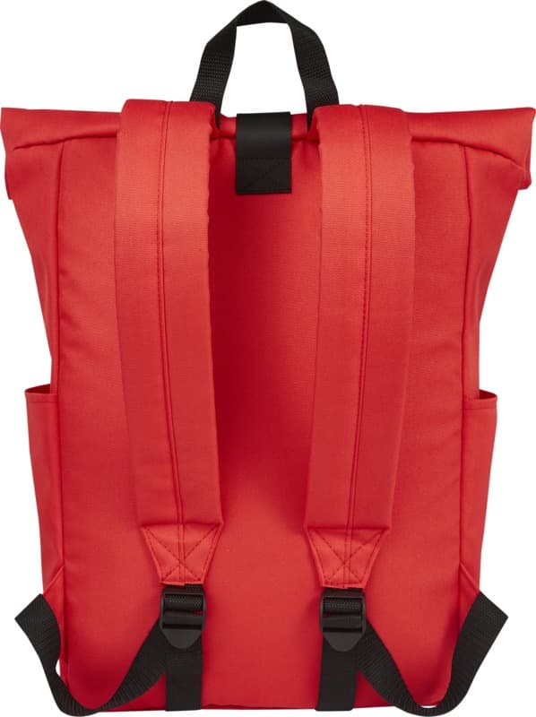 Byron 15.6" GRS RPET roll-top backpack 18L 11