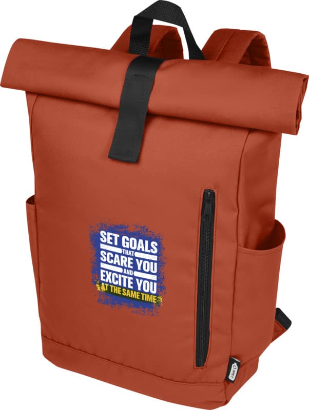 Byron 15.6" GRS RPET roll-top backpack 18L 24