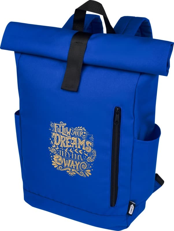 Byron 15.6" GRS RPET roll-top backpack 18L 40